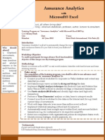 Assurance Analytics: Microsoft® Excel