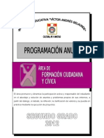 Programación Anual de Formación Ciudadana y Cívica