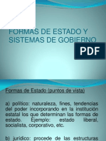 Formas de Estado y Sistemas de Gobierno Diapositivas