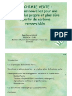 LA CHIMIE VERTE - Solutions Pour Une Chimie Plus Propre Et Plus Sure À Partir de Carbone Renouvelable