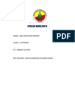 Folio Biology: Name: Abd Majid Bin Maarof