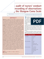 An Audit of Nurses' Conduct and Recording of Observations Using The Glasgow Coma Scale