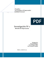 Investigacion #2 - Metodos de Depreciacion