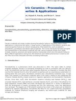 Applications of Ferroelectric Ceramic Materials