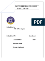 RepOrt On PerfOrmance Appraisal ABL