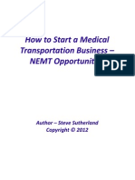 How To Start A Medical Transportation Business