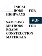 Technical Methods For Highways Sampling Methods For Roads Construction Materials