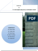 Precast Cement Concrete Block Construction 