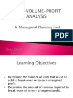 Cost Volume Profit Analysis