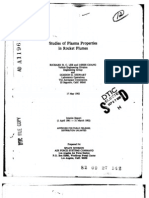 Studies of Plasma Properties in Rocket Plumes