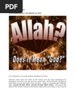 Allah Is Not God The Koran Is Not The Word of God