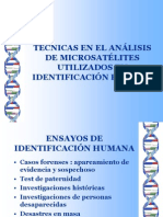 Tecnicas en El Analisis de Microsatelites Utilizados en Identificación Humana