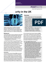 Cyber Security in The UK - Houses of Parliament Parliamentary Office of Science & Technology. POST-PN-389