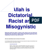 Allah Is Dictatorial, Racist and Misogynistic