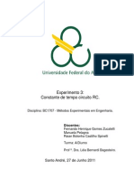 Relatório - Exp3 - Constante de Tempo Circuito RC - Métodos Experimentais em Engenharia - Trim3.2