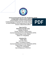 American International University-Bangladesh (AIUB) Internship Affiliation Report On "General Banking Activities of National Bank Limited"