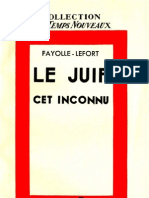 Fayolle Et Lefort - Le Juif, Cet Inconnu