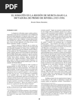 "El Somatén en La Región de Murcia Bajo La Dictadura de Primo de Rivera (1923-1930) ".