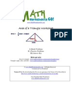 Area of Triangle Worksheet