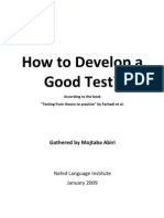 How To Develop A Good Test