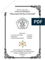 Measurement of The Mass of The Earth