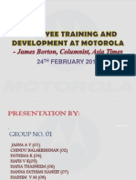 1st Group Seminar PPT - Employee Training and Development at Motorola