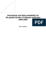 Uncertainty and Data Availability For The Global Burden of Disease Estimates 2000-2002