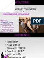 Welcome: Human Resource Development