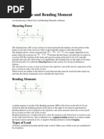 Shear Force and Bending Moment