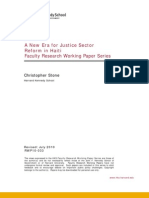 A New Era For Justice Sector Reform in Haiti - Faculty Research Working Paper Series