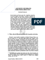 El Ars Poética de Horacio Como Poema Didáctico, Manfred Fuhrmann