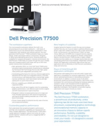 Dell Precision T7500 Spec Sheet English