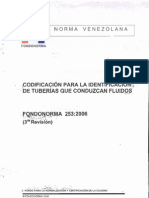 0253-2006 Codificación Identificación de Tuberías