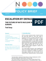 Escalation by Default? The Future of NATO Nuclear Weapons in Europe