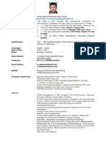 Multidisciplinary Engineer CV For Project Engineering and Project Control (QS, Planning, Estimation, Cost Control, Contracts) A