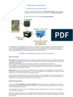 Solar Power Calculator