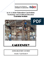 K To 12 Carpentry Learning Modules