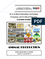 K To 12 Animal Production Learning Module