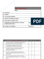 GMP Checklist