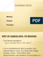 Writ of Habeas Data