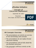 Onepurdue Initiative: Concepts of Concurrent Employment