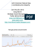 Exporting North American Natural Gas, Closing The Worldwide Price Disparity