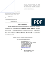 Baciredo, William - Notice of Hearing - Case #08-057678 CA 21