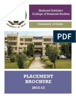 SSCBS Placement Brochure 2012-13