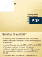 Company Law: Abhishek Reddy Aditya Tolasaria Amrita Philip Anil Lyngdoh Bhavik Ambani