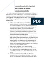 Acta de Comision de Catequesis