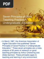 Seven Principles of Good Teaching Practice in Undergraduate Education