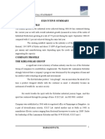 Analysis of Financial Statement at Kirloskar Project Report Mba Finance