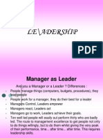 Manager As Leader