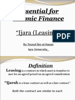 Essential For Islamic Finance: Ijara (Leasing) "